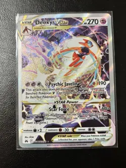 Pokemon Deoxys VSTAR TCG Crown Zenith Galarian Gallery GG46/GG70 Ultra Rare Card - Image 1