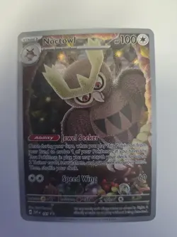 Pokemon TCG Noctowl #141 Promo Card Stellar Crown ETB, Near Mint/Mint (NM/MT) - Image 1