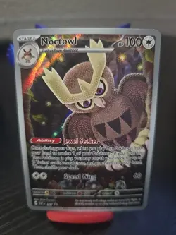 Pokemon TCG Noctowl #141 Promo Card Stellar Crown ETB, Near Mint/Mint (NM/MT) - Image 3
