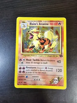 Blaine's Arcanine 1/132 Gym Challenge Holo Rare Pokemon TCG Card - Image 1