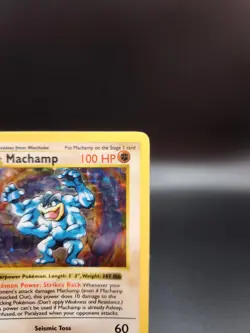 Pokemon Card 1st Edition Shadowless Holo Machamp 8/102 - Image 3