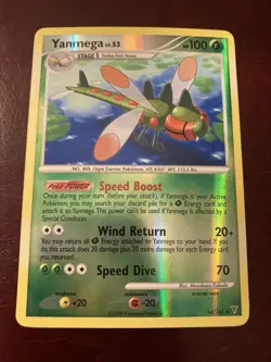 Yanmega Lv.53 14/147 Supreme Victors Reverse Holo Rare 2009 Pokemon TCG Card NM - Image 1