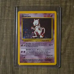 Pokemon TCG Mewtwo Base Set Holo Rare 10/102 English 60 HP Psychic Card - Image 1