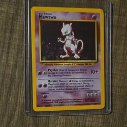 Pokemon TCG Mewtwo Base Set Holo Rare 10/102 English 60 HP Psychic Card - Image 3