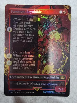Magic the Gathering: Summon: Brynhildr (Borderless) Final Fantasy Foil - Image 1