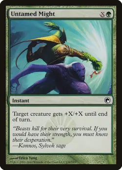 4x Untamed Might SOM NM-Ex+ x4 Mtg Magic the Gathering Changie - Image 1
