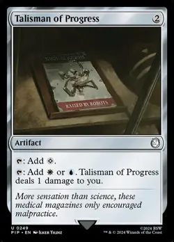 1x Talisman of Progress NM Eng MTG - Fallout - Image 1