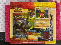 Pokemon HeartGold SoulSilver-Undaunted Platinum 3 Pack Blister Sealed (Shuckle) - Image 1