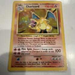 Pokemon TCG Charizard Base Set 4/102 120 HP Holo Rare Holo English Card - Image 1