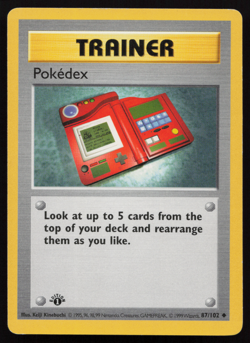 MP* Pokemon Card - 1st Edition Pokedex Base Set (Shadowless) 87/102 - Image 1