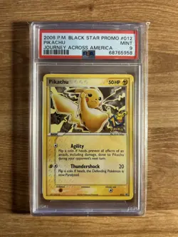 Pokemon TCG Pikachu 012 10th Anniversary Journey Across America PSA 9 MINT - Image 1