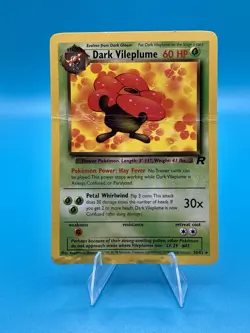 Pokemon TCG 1999-2000 Dark Vileplume 30/82 Team Rocket Non Holo WOTC DMG - Image 1