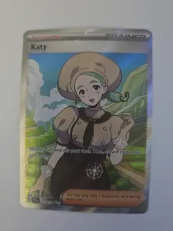 Pokemon TCG Scarlet & Violet Base Trainer Full Art Holo Rare Katy 237/198 NM - Image 1