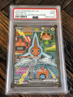 2025 POKEMON PFL PHANTASMAL FLAMES #126 ROTOM EX SPECIAL ILLUSTRATION RARE PSA 9 - Image 1