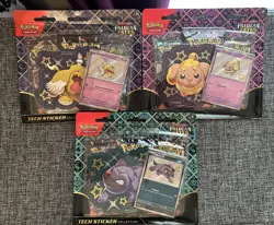 Pokemon Paldean Fates Tech Sticker Collection SET of 3 NEW - 1 Of Each Artwork - Image 1
