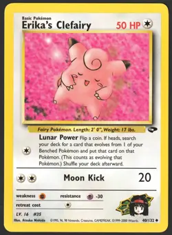 Erika's Clefairy 2000 Pokemon 40/132 Non-Holo Gym Challenge WOTC MINT 🔥 - Image 1