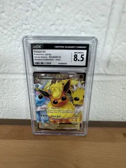 2016 Pokemon Flareon EX (Full Art) RC28/RC32 Generations Radiant Holo CGC 8.5 - Image 1