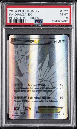2014 POKEMON XY PHANTOM FORCES #122 FULL ART/DIALGA EX PSA 9 - Image 1