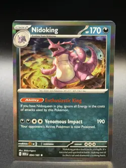 Nidoking 034/165 Holo SV Scarlet & Violet 151 Pokemon TCG - NM - Image 1