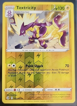Pokemon TCG Toxtricity Fusion Strike 107/264 Reverse Holo Holo Rare - Image 1