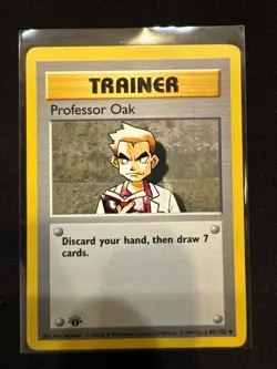 Pokemon Card - Professor Oak - Shadowless - 1st Edition - Base Set 88/102 Wotc - Image 1