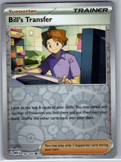 Bill's Transfer 156/165 Reverse Holo Scarlet & Violet 151 - Pokemon Card - NM - Image 1