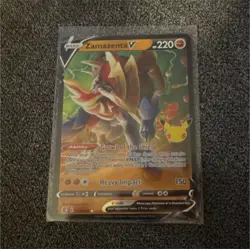 Pokemon Zamazenta V Ultra Rare Celebrations Promo Card 018/025 220 HP 150 Attack - Image 1