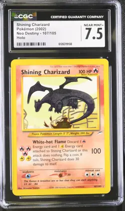 CGC 7.5 Shining Charizard 2002 Neo Destiny 107/105 Holo Pokemon Card - Image 1