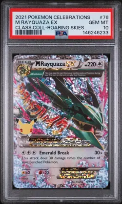 Pokemon TCG M Rayquaza EX Celebrations Card 76/108 PSA 10 - Image 1