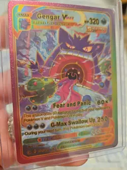 Gengar Vmax Rainbow Foil Fan Art Vinyl Textured Collector Card - Image 2