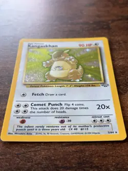 Pokemon Kangaskhan Holo Rare Jungle Unlimited 5/64 Card 1999 Wizards 90 HP - Image 3