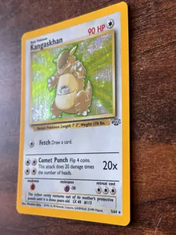 Pokemon Kangaskhan Holo Rare Jungle Unlimited 5/64 Card 1999 Wizards 90 HP - Image 4