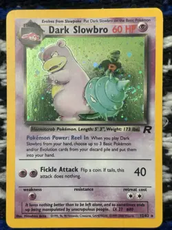 Pokemon Dark Slowbro Holo Rare Unlimited Team Rocket 12/82 Card 2000 Wizards - Image 1