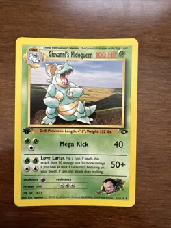 Pokemon Giovanni's Nidoqueen 1st Edition Rare Card 23/132 Gym Challenge - Image 1