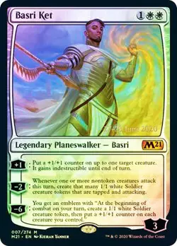 MTG Basri Ket - Foil - Prerelease Promo, Prerelease & Release Promos, Damaged, E - Image 1