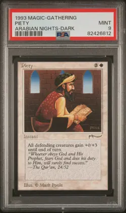 Piety (Dark) - Arabian Nights - MTG - MINT - PSA 9. POP 5. - Image 1