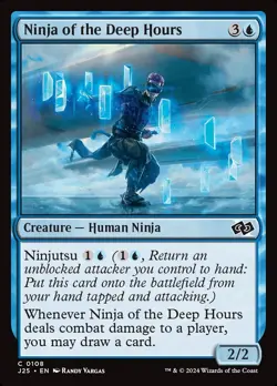 Ninja of the Deep Hours 0108 Non Foil Common Foundations Jumpstart MTG Near Mint - Image 1