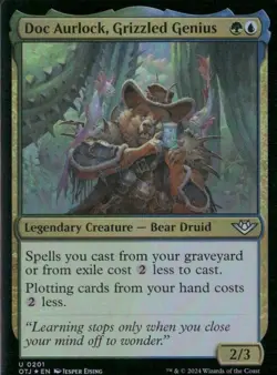 Outlaws of Thunder Junction #201 Doc Aurlock, Grizzled Genius Foil - Image 1