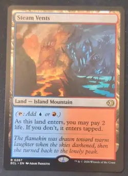 Magic: The Gathering Steam Vents Land ECL Rare Blue Red 0267 Adam Paquette - Image 1