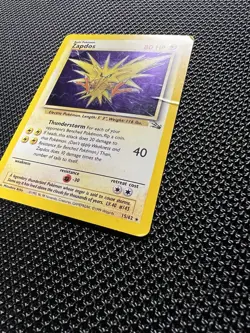 Zapdos 15/62 Fossil Set HOLO/FOIL RARE Unlimited Pokemon WOTC TCG 1999 LP/MP - Image 3