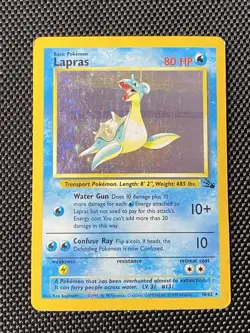 Lapras (10) Fossil #10/62 Pokemon Holo Rare (MP) - Image 1
