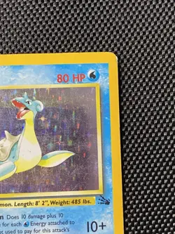 Lapras (10) Fossil #10/62 Pokemon Holo Rare (MP) - Image 3