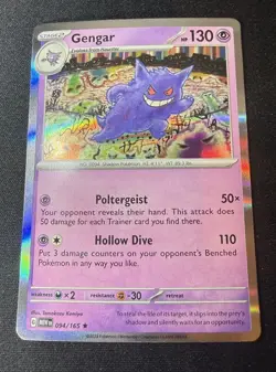 Pokemon Gengar 094/165 Scarlet & Violet 151 Rare Holo Card 130 HP - Image 1