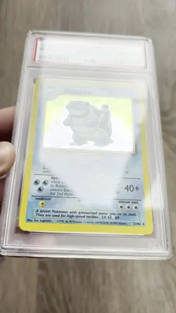 Pokemon PSA 8 Base Set Blastoise 2/102 Holo Rare Unlimited 1999 Near Mint - Image 2