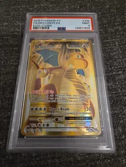 2016 Pokemon XY Evolutions #106 FA Dragonite EX PSA 9 MINT - Image 1