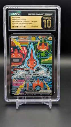 Rotom ex SIR Holo 126/094 2025 Pokemon: Phantasmal Flames CGC 10 Pristine - Image 1