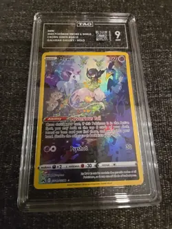 2023 Pokemon Sword & Shield Crown Zenith #GG10 Mew Galarian Gallery Holo TAG 9 - Image 1