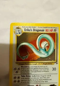Pokemon TCG Erika's Dragonair 4/132 Gym Heroes Holo LP - Image 2