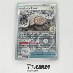 Antique Helix Fossil 153/165 Reverse Holo - Pokemon Scarlet & Violet 151 English - Image 1