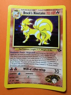Pokemon Brock's Ninetales Holo Rare Gym Challenge 3/132 LP - Image 1